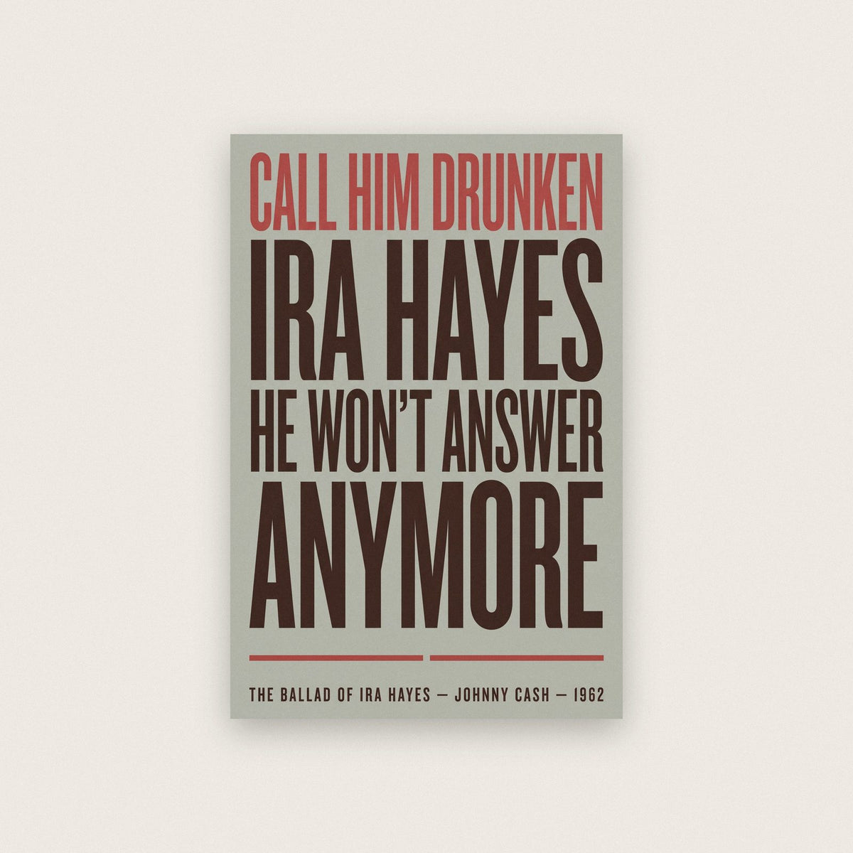The Ballad of Ira Hayes Print
