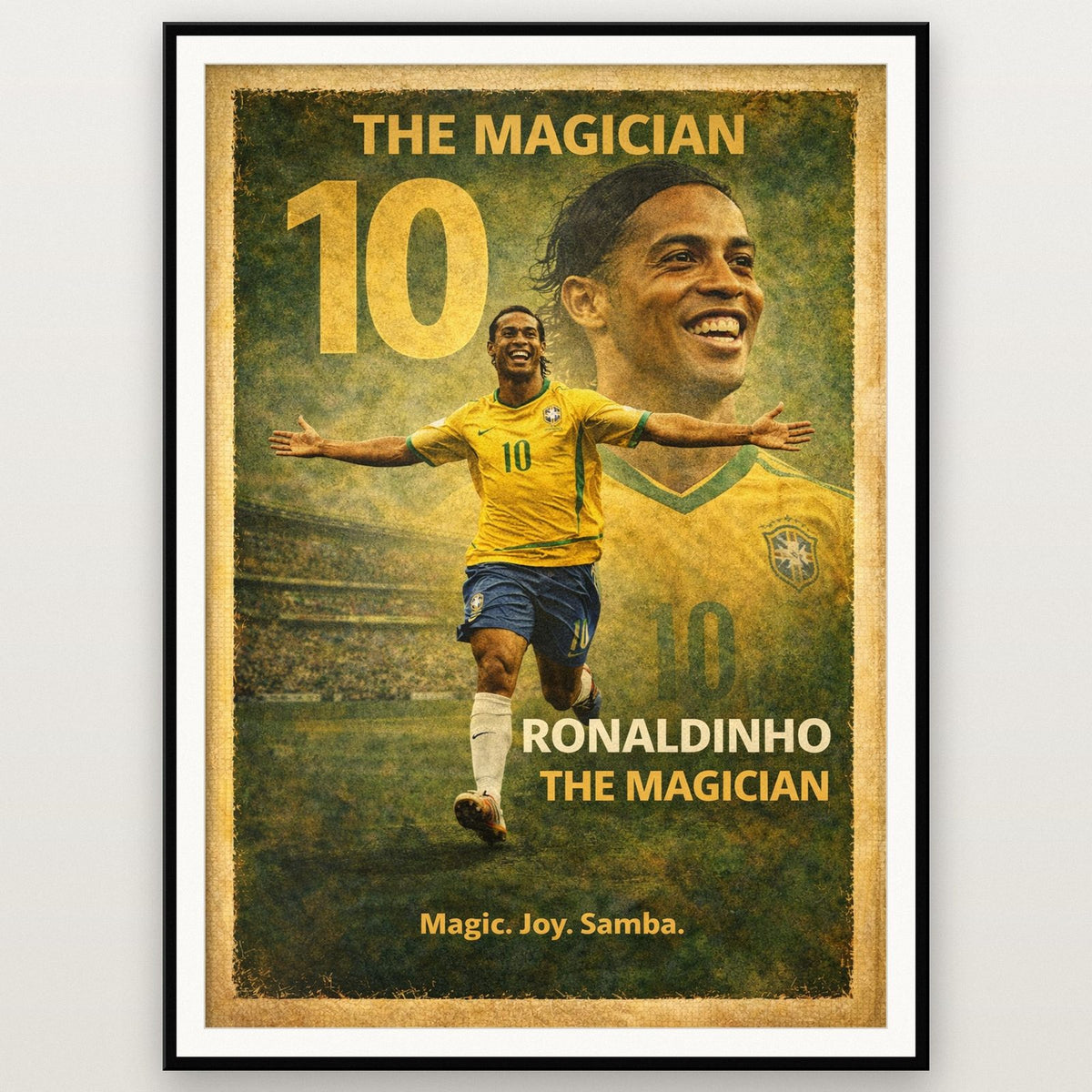 Ronaldinho The Magician Football Art Print