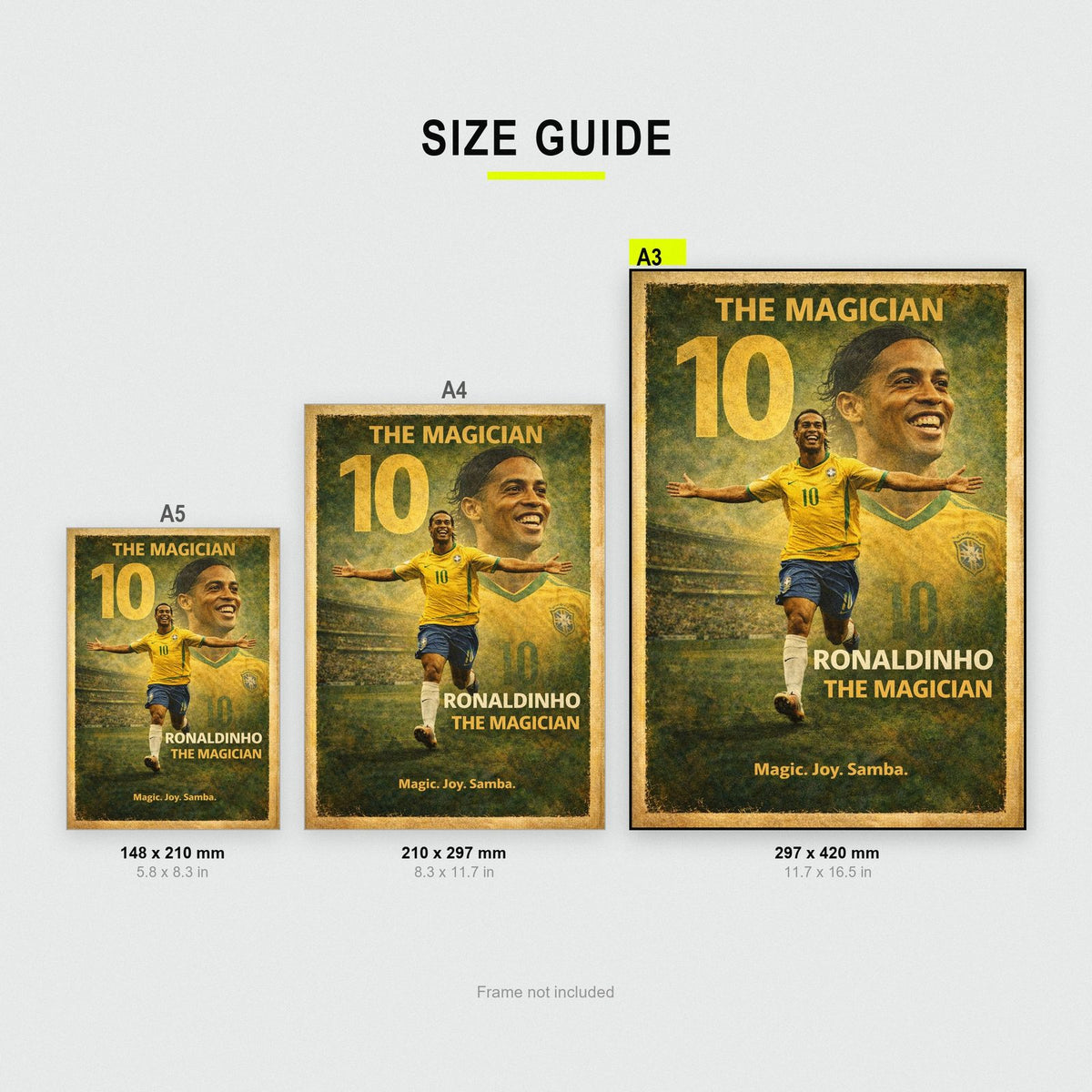 Ronaldinho The Magician Football Art Print