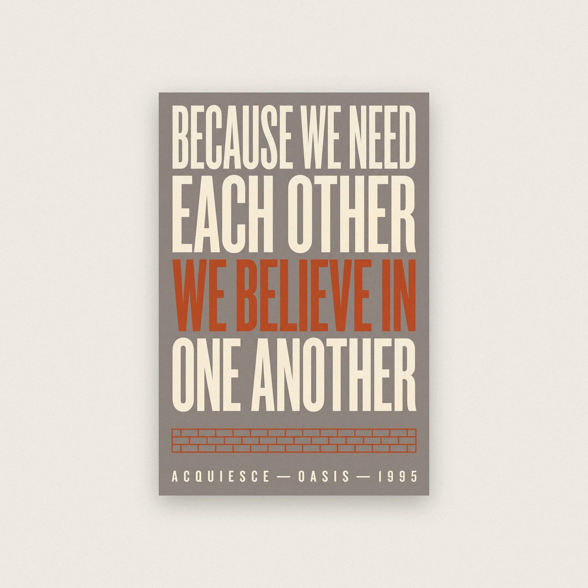 Acquiesce Lyrics Print