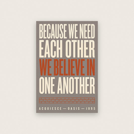 Acquiesce Lyrics Print
