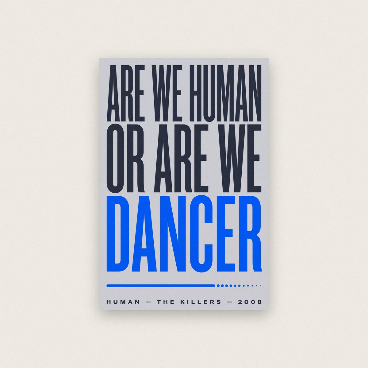 Human Lyrics Print