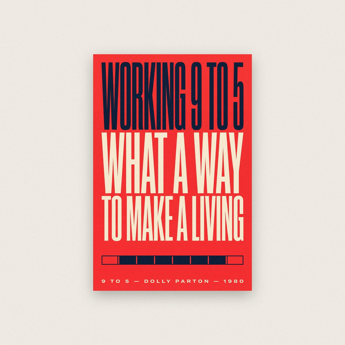 9 to 5 Lyrics Print