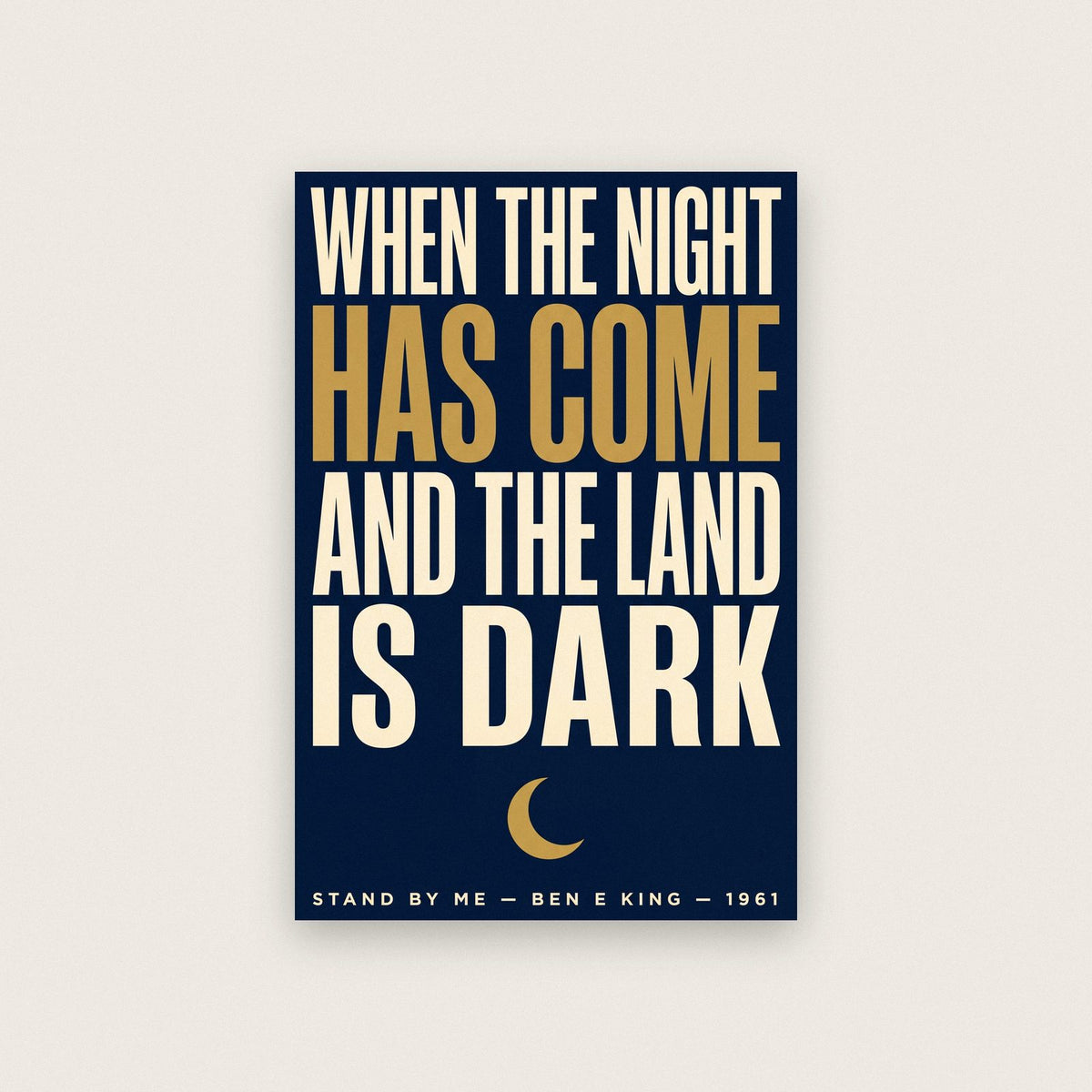 Stand By Me Lyrics Print