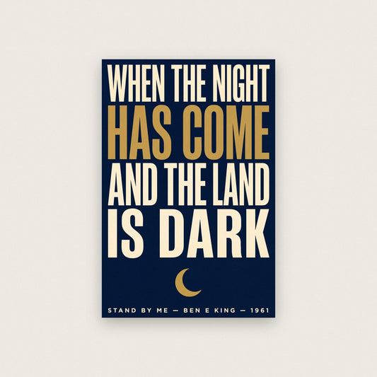 Stand By Me Lyrics Print