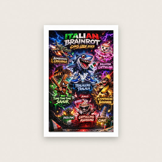 Italian Brainrot Chaos Crew 2025 Poster