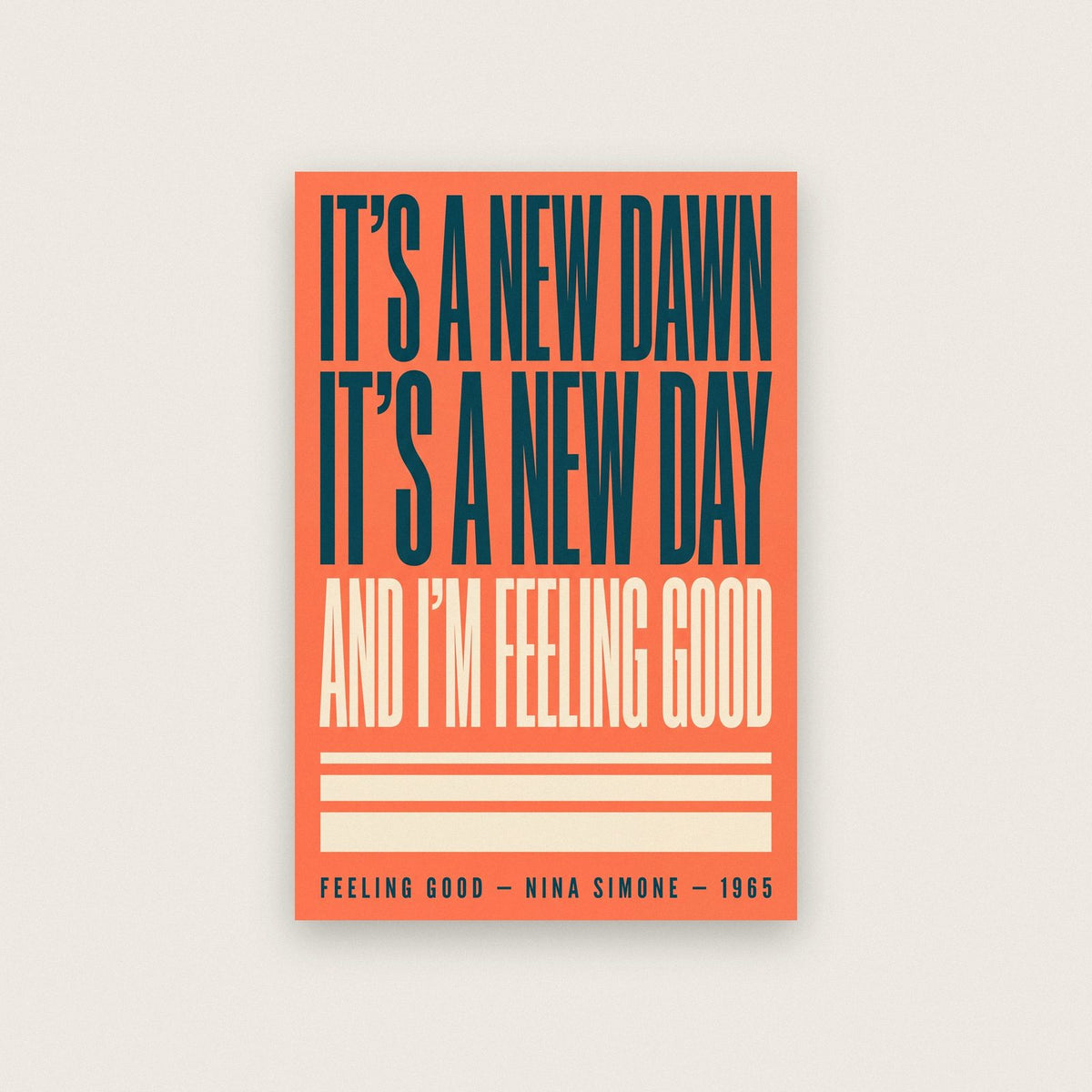 Feeling Good Lyrics Print