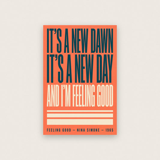 Feeling Good Lyrics Print
