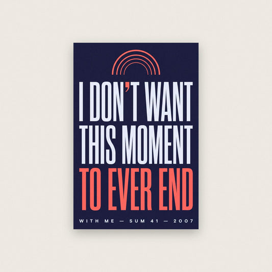 With Me Lyrics Print