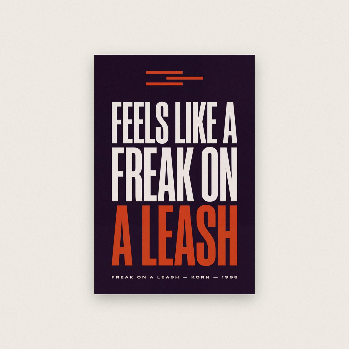 Freak On A Leash Lyrics Print