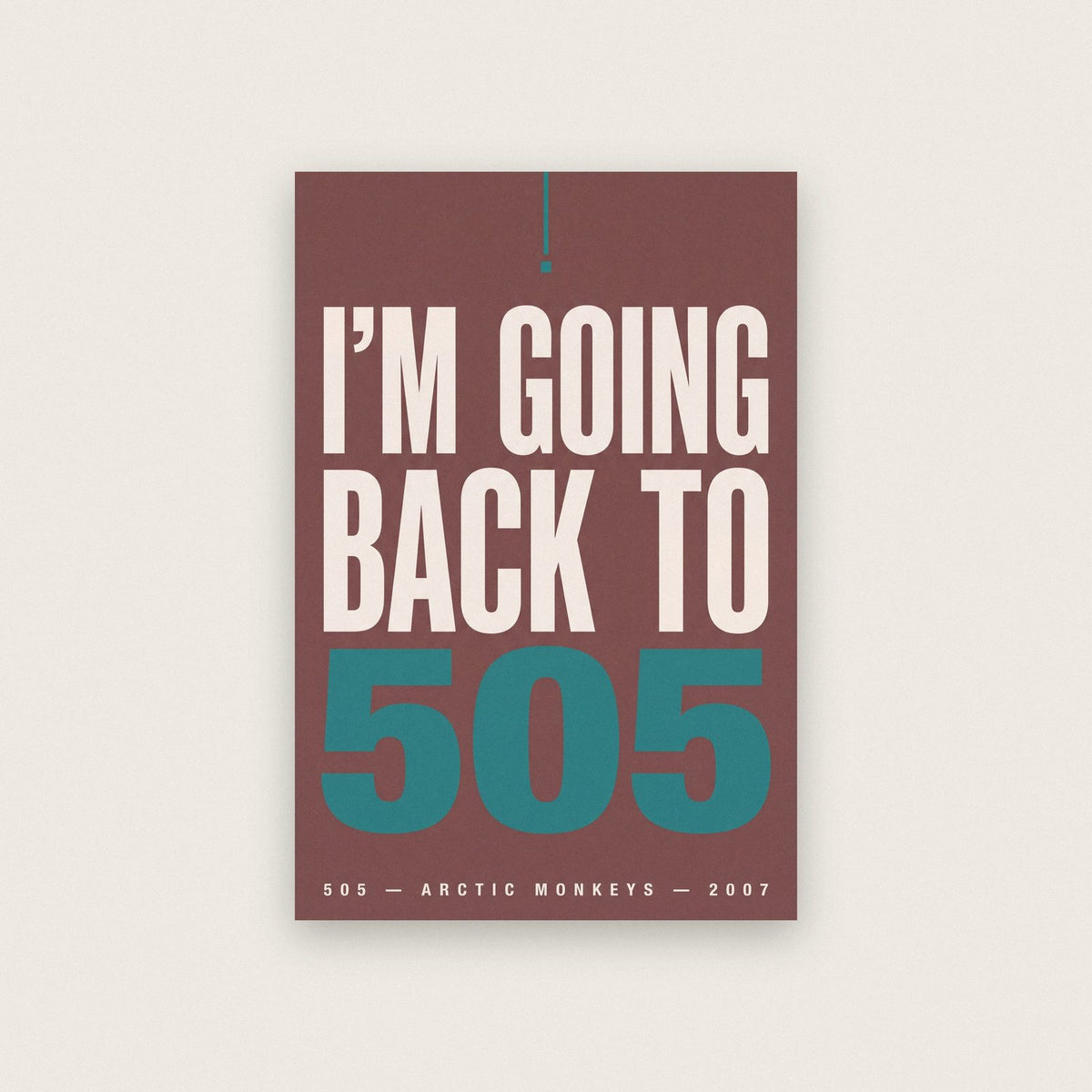 505 Lyrics Print