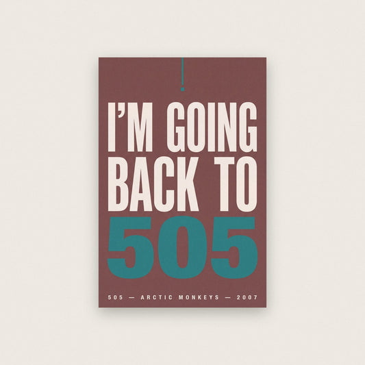505 Lyrics Print