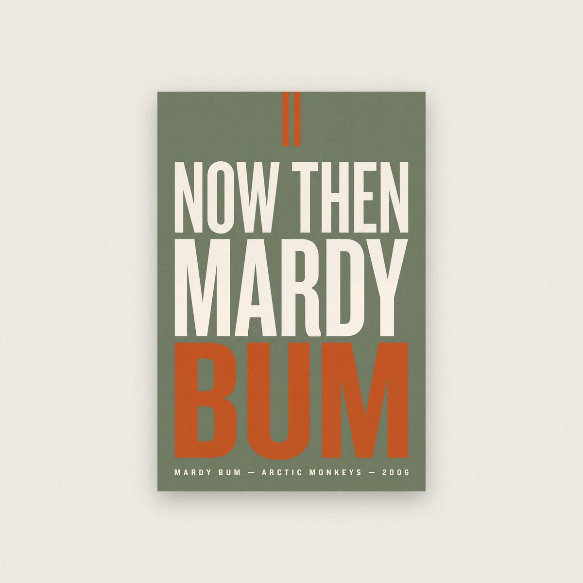 Mardy Bum Lyrics Print