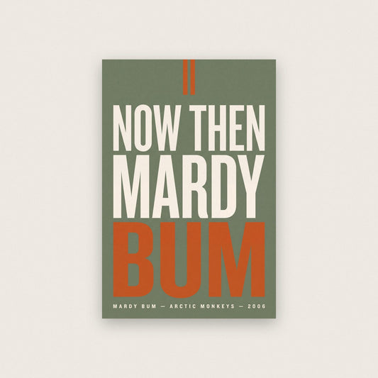 Mardy Bum Lyrics Print