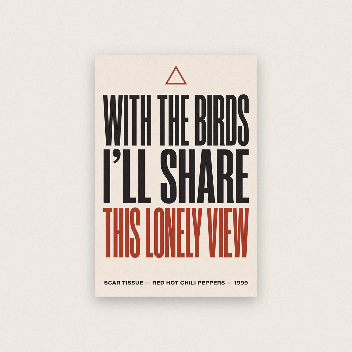 Scar Tissue Lyrics Print