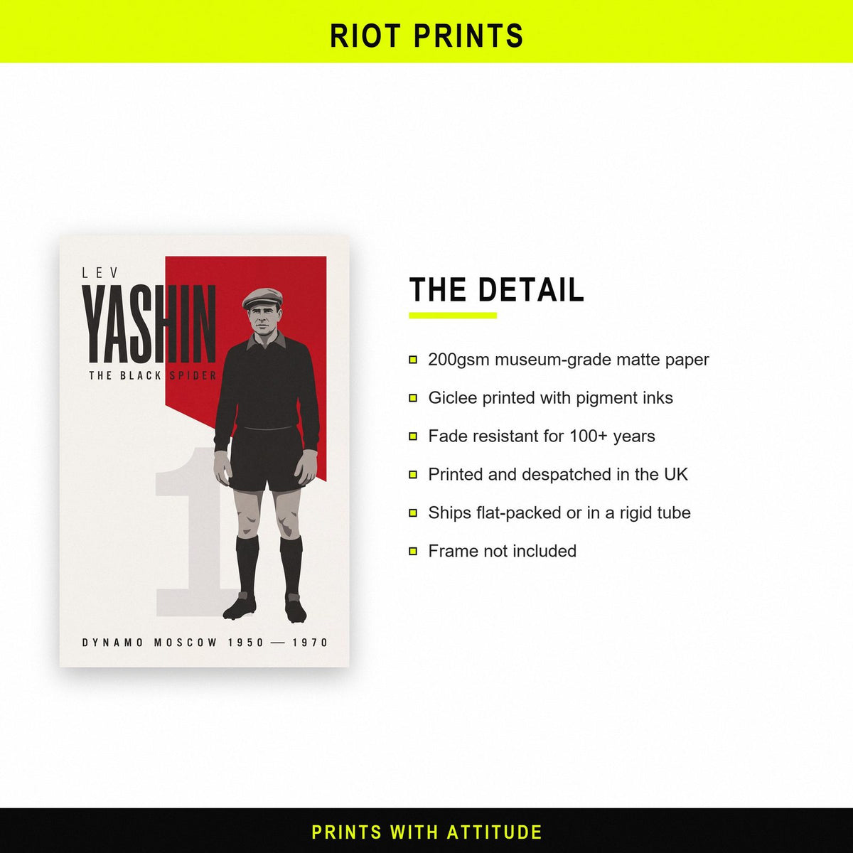 Lev Yashin Print paper and printing specification
