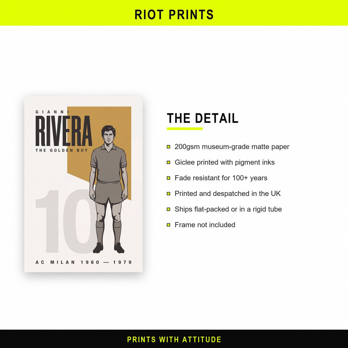Gianni Rivera Print paper and printing specification