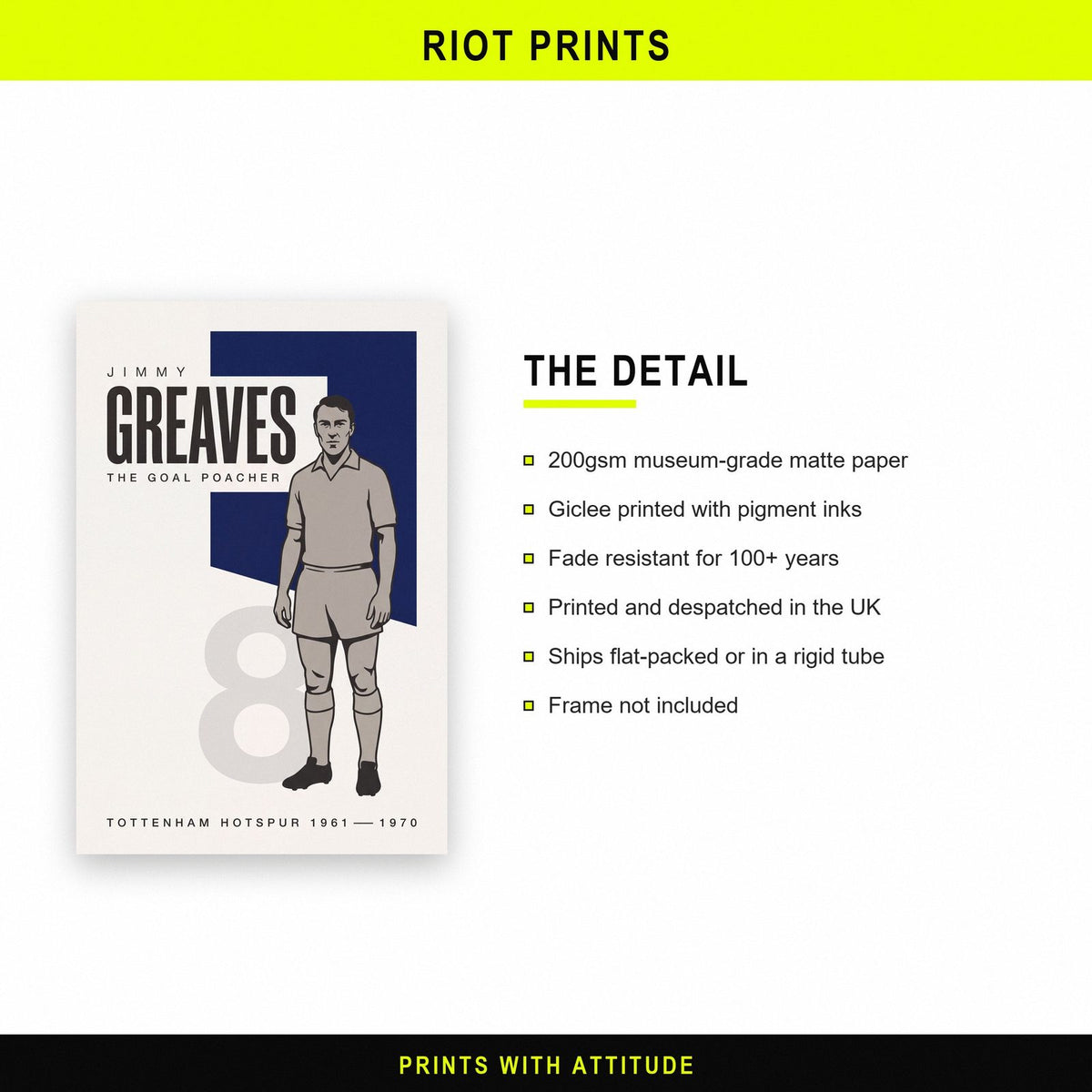 Jimmy Greaves Print paper and printing specification