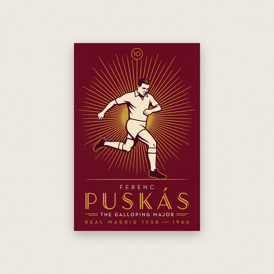 Ferenc Puskas Art Deco Print