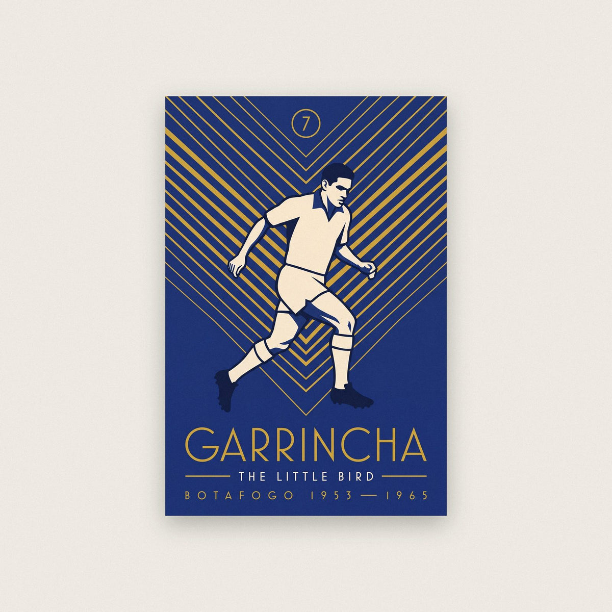 Garrincha Art Deco Print