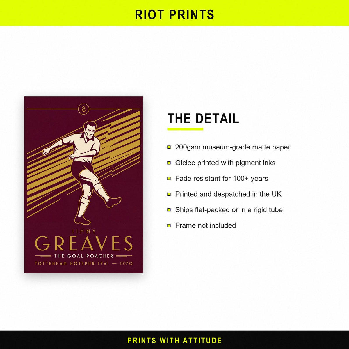 Jimmy Greaves Art Deco Print paper and printing specification