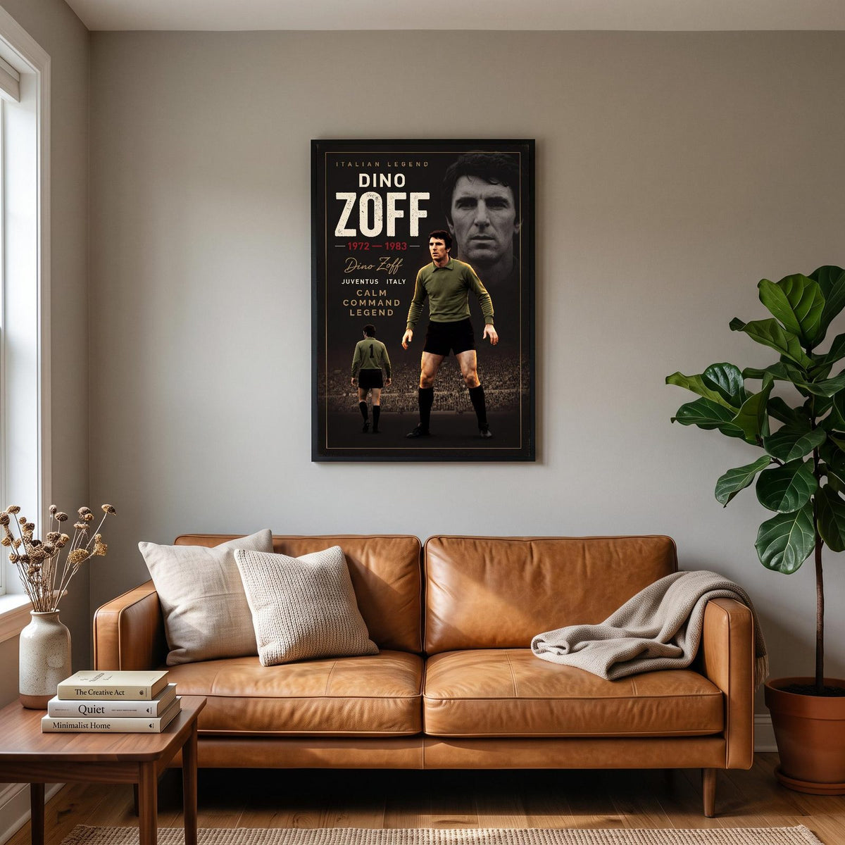 Dino Zoff Cinematic Print hanging on a living room wall