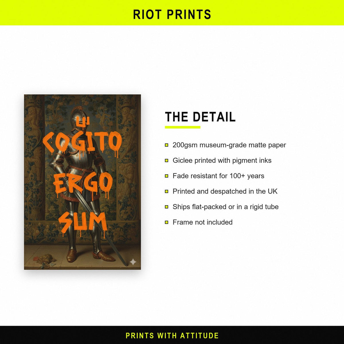 Cogito Ergo Sum Philosophy Art Print