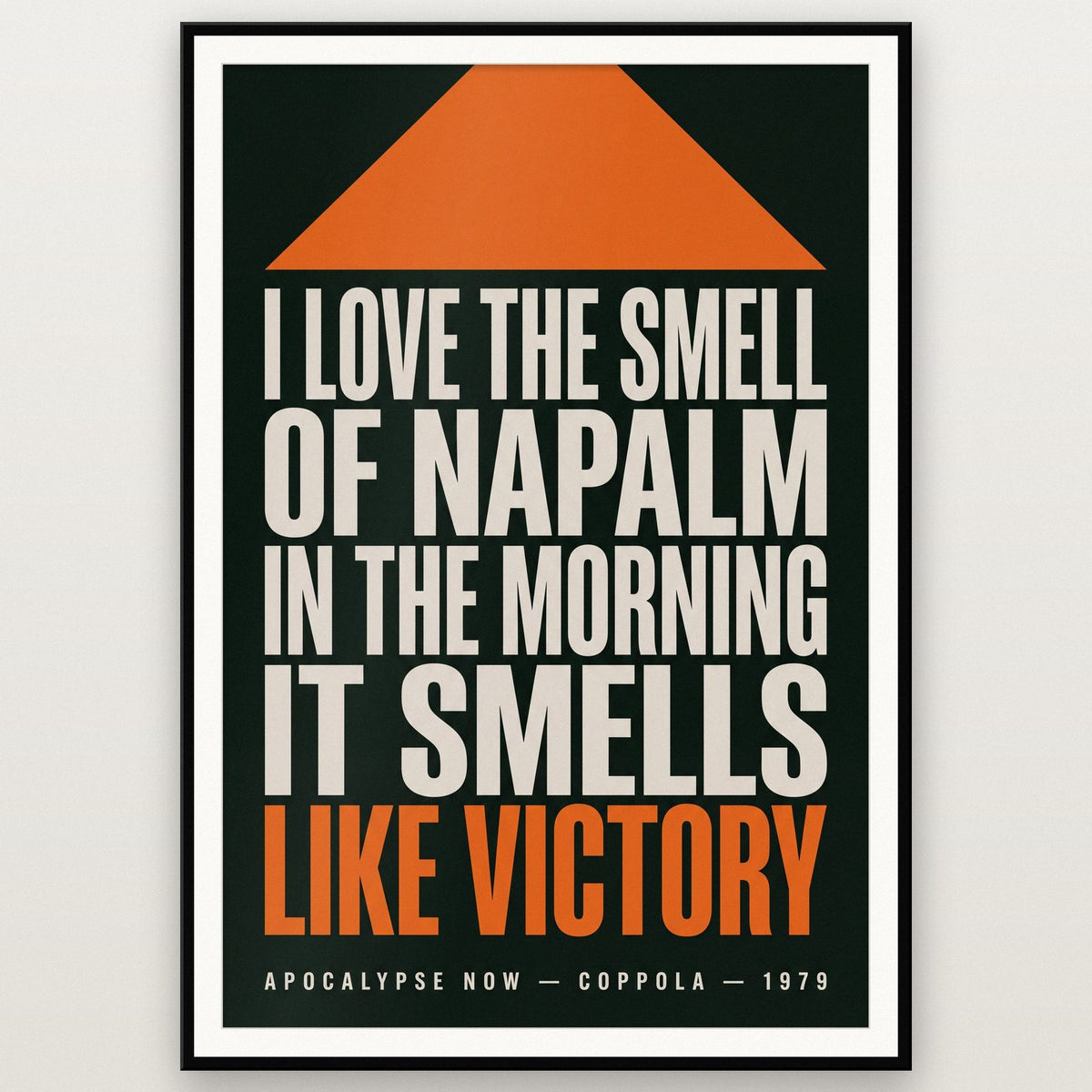 Apocalypse Now Print shown in a black frame