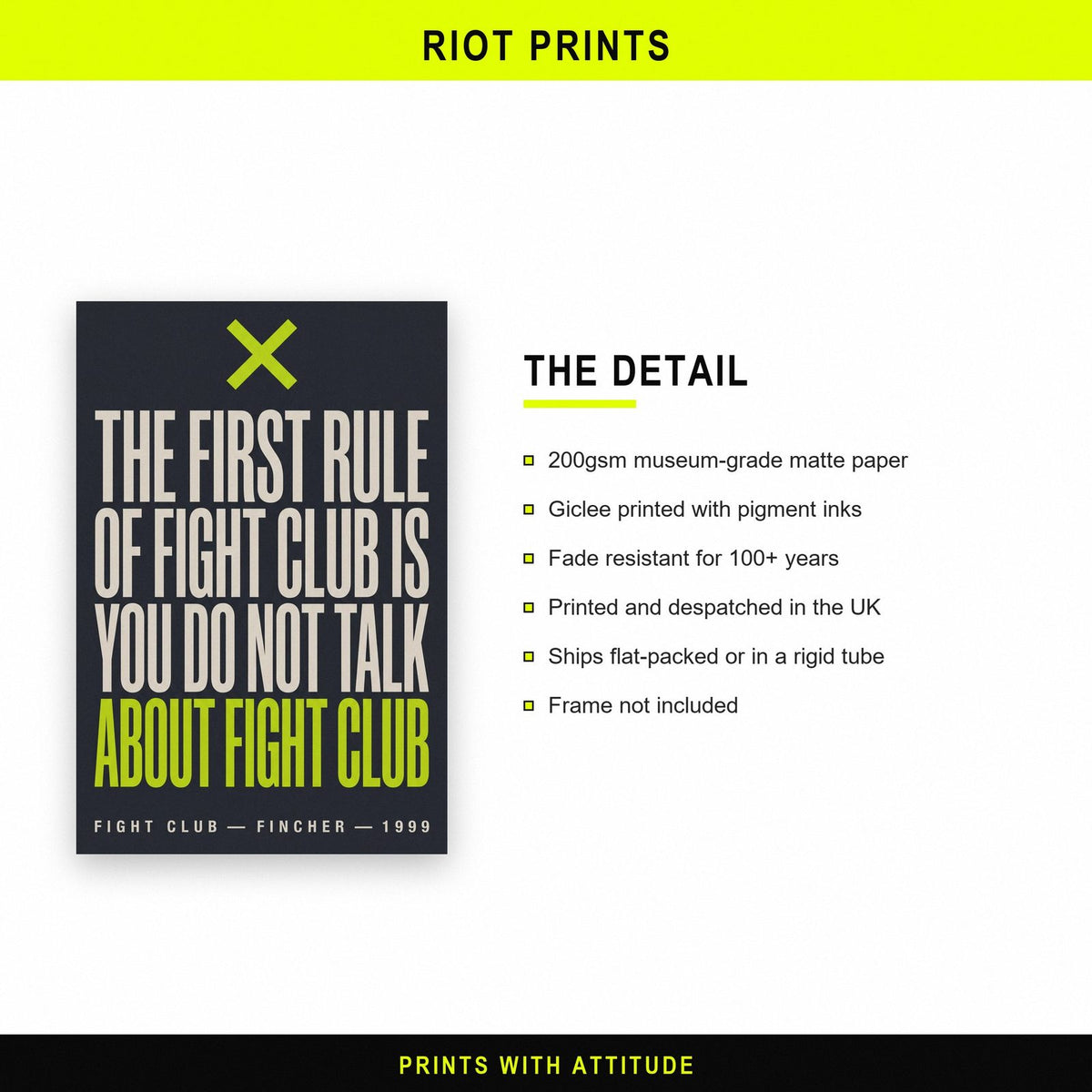 Fight Club Print paper and printing specification