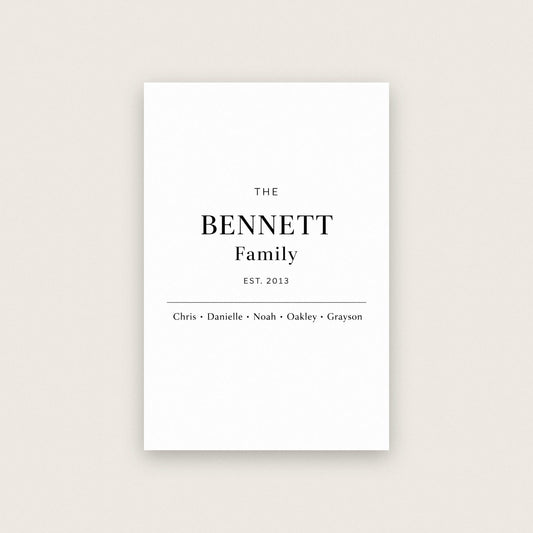 Custom Family Name Print