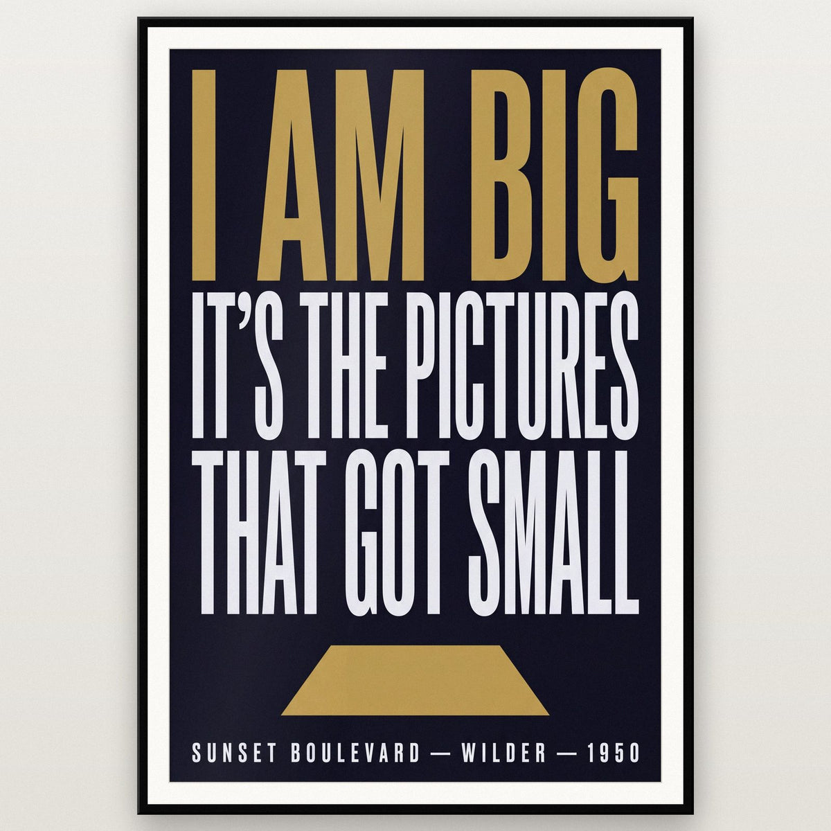 Sunset Boulevard Print shown in a black frame