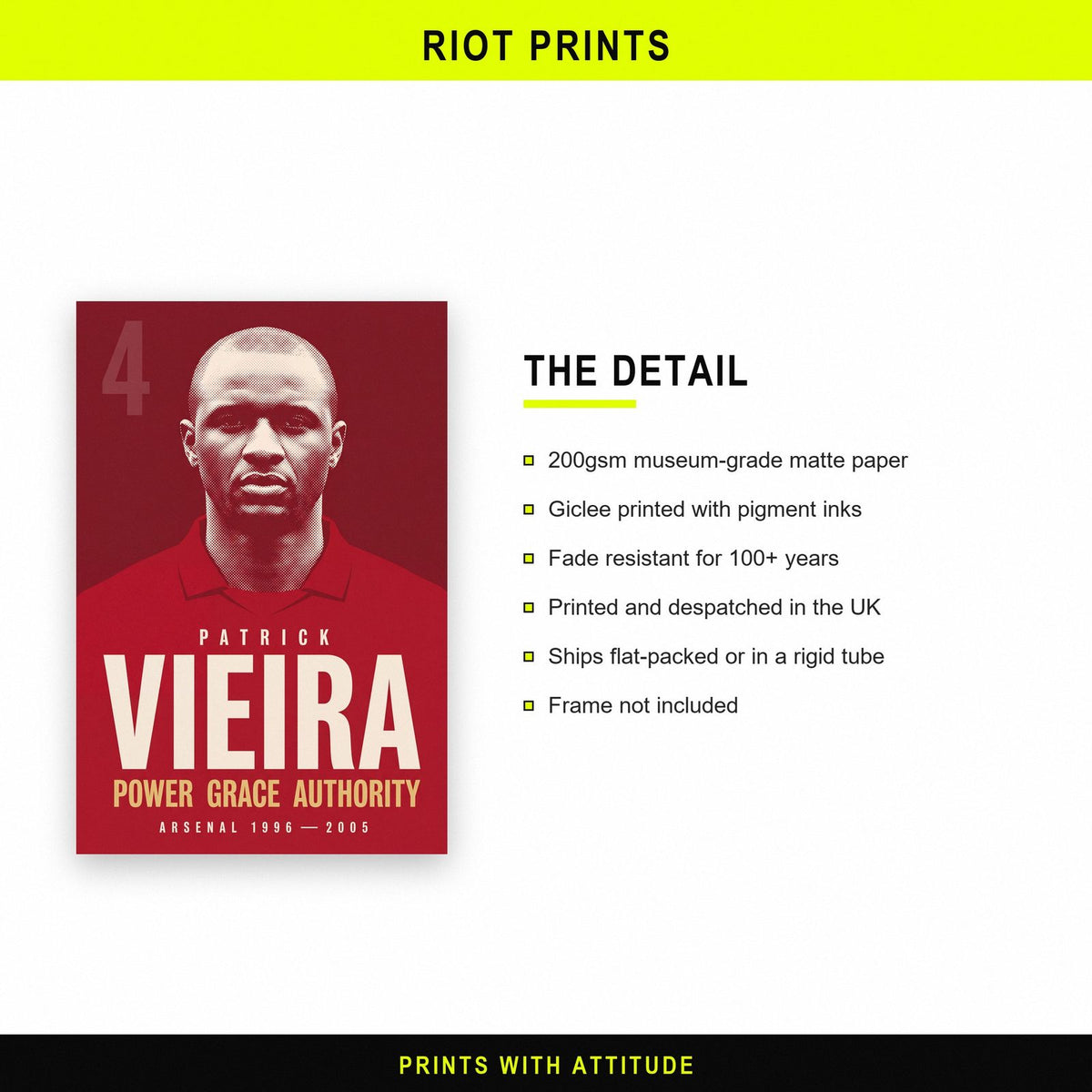 Patrick Vieira Print paper and printing specification
