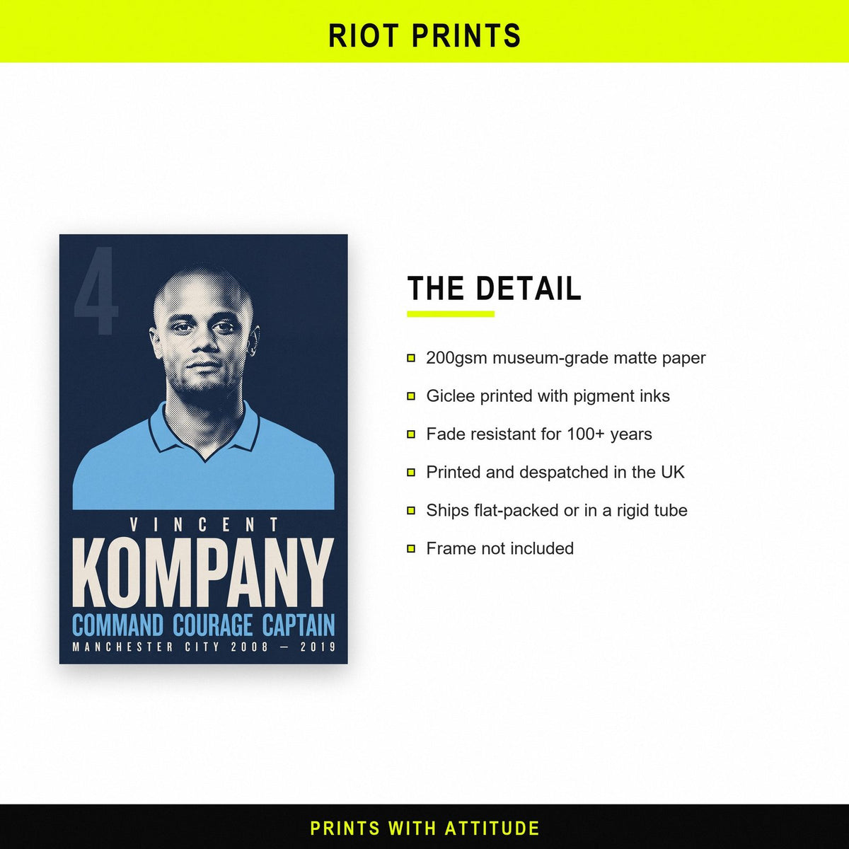 Vincent Kompany Print paper and printing specification
