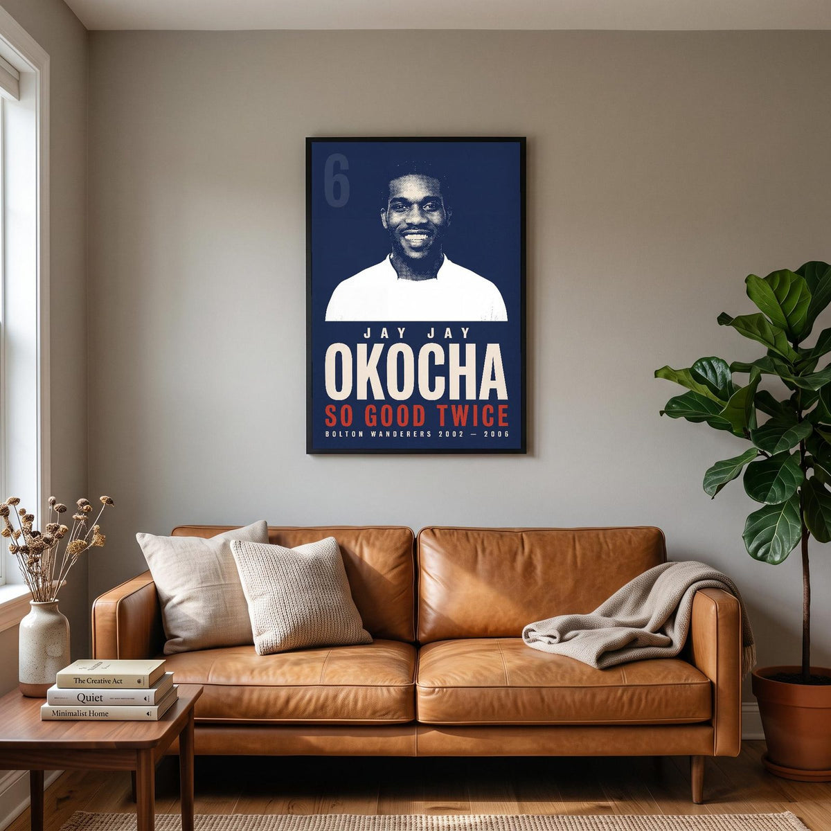 Jay Jay Okocha So Good They Named Him Twice Football Art Print