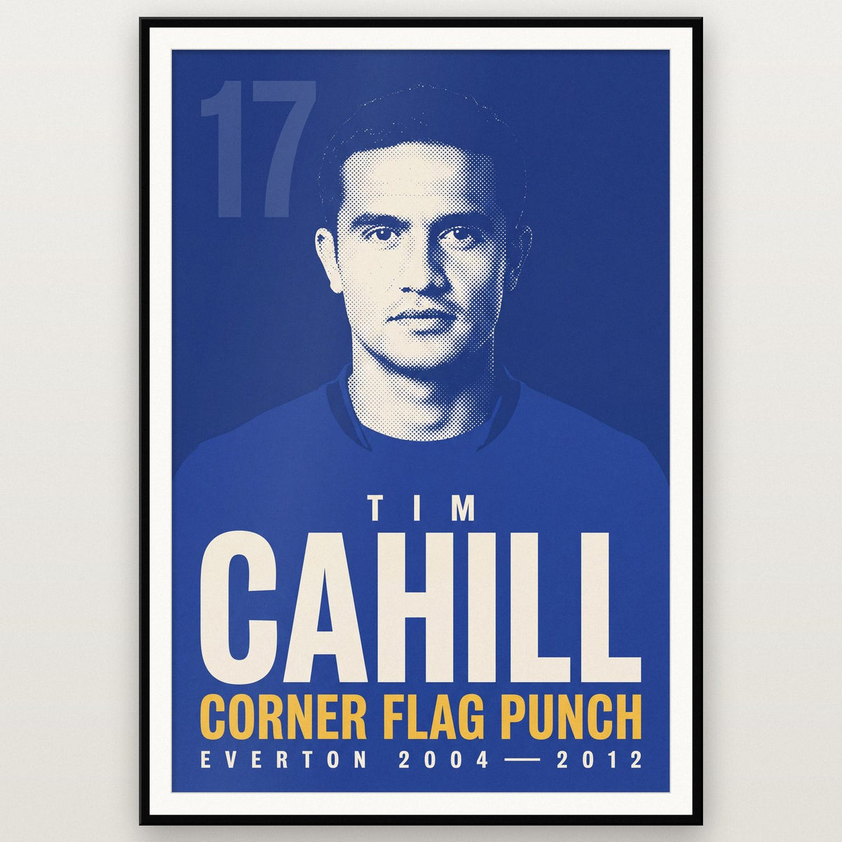 Tim Cahill Corner Flag Punch Everton Football Art Print