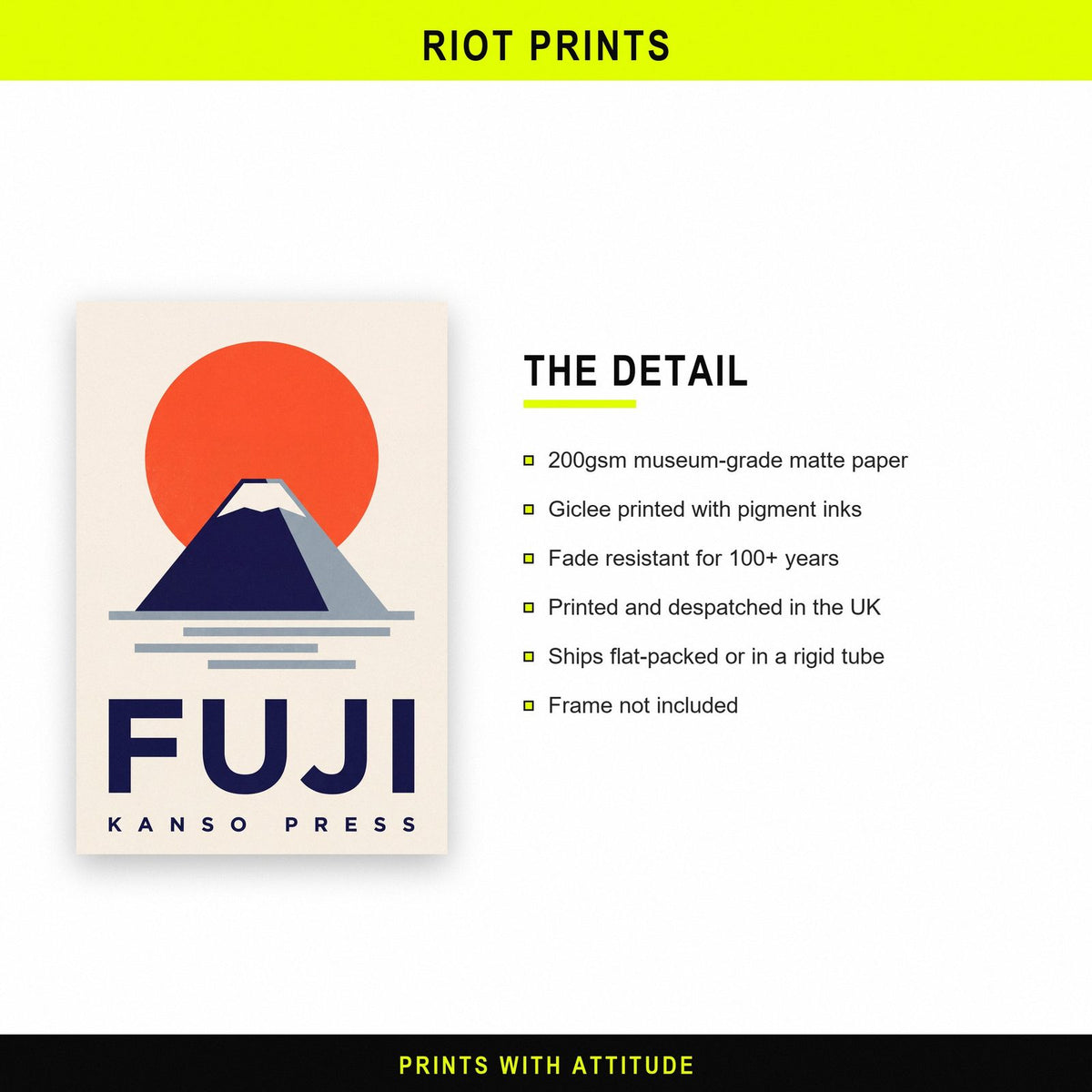 Fuji Kanso Press Japanese Minimal Art Print