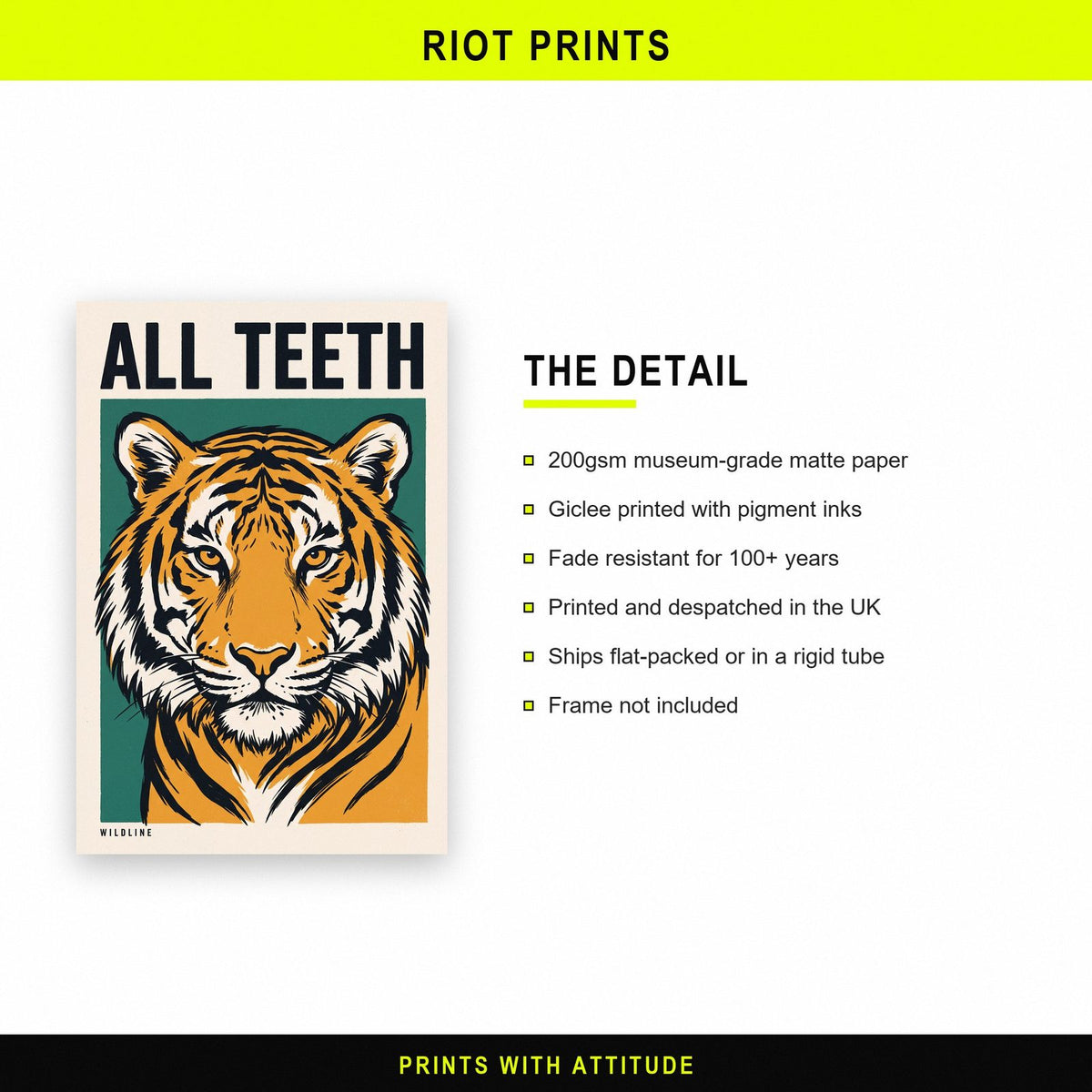 All Teeth Tiger Art Print