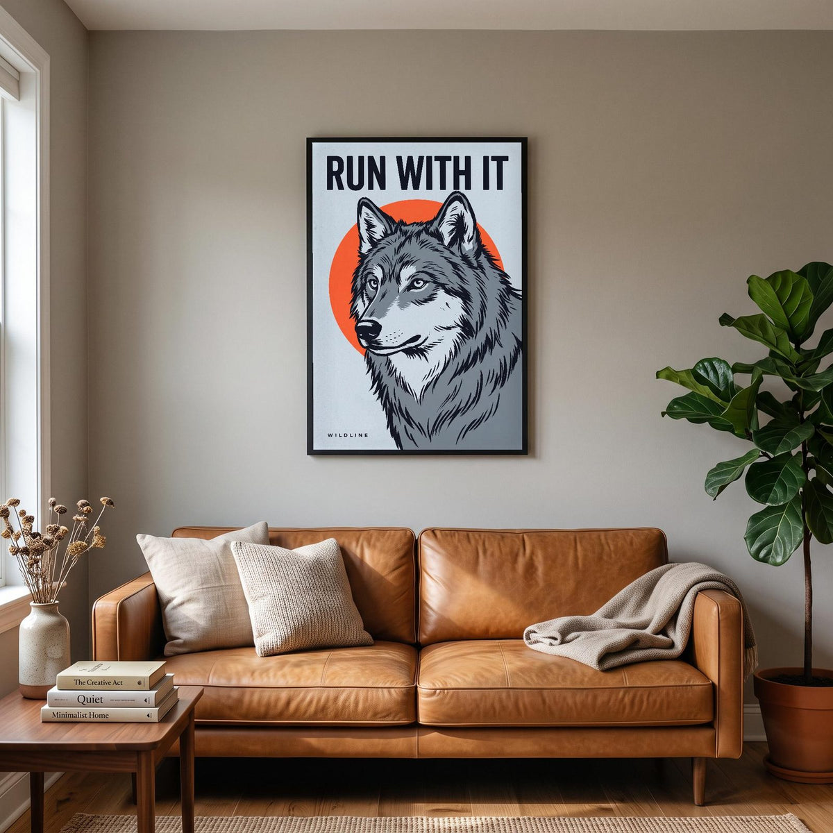 Run With It Wolf Art Print