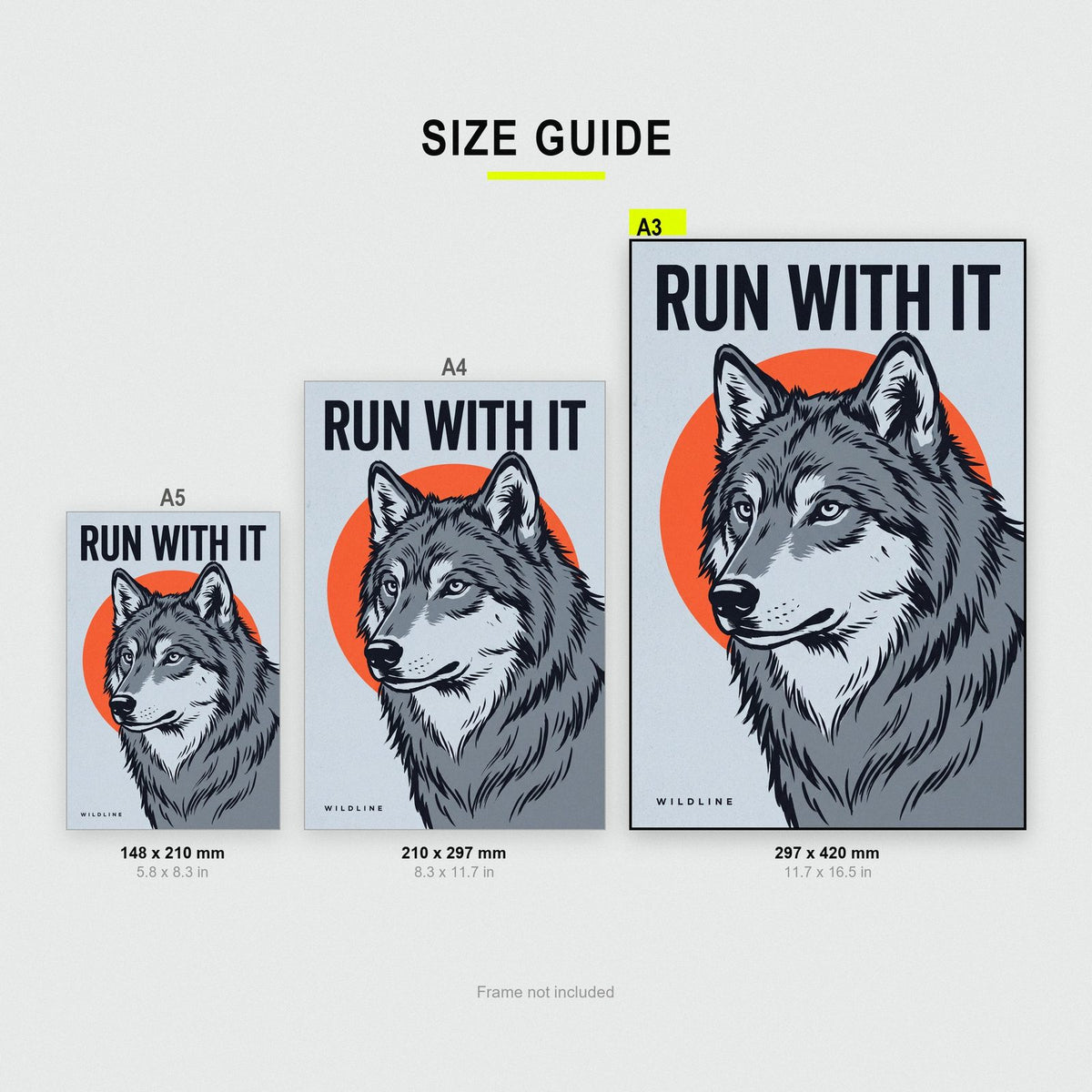 Run With It Wolf Art Print