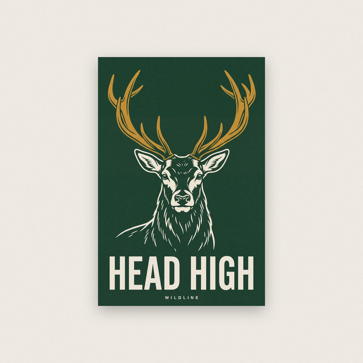 Head High Stag Art Print
