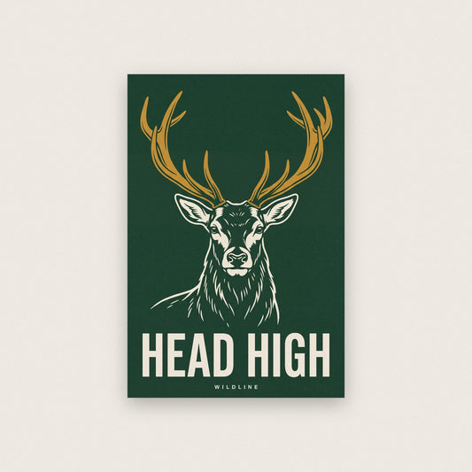 Head High Stag Art Print