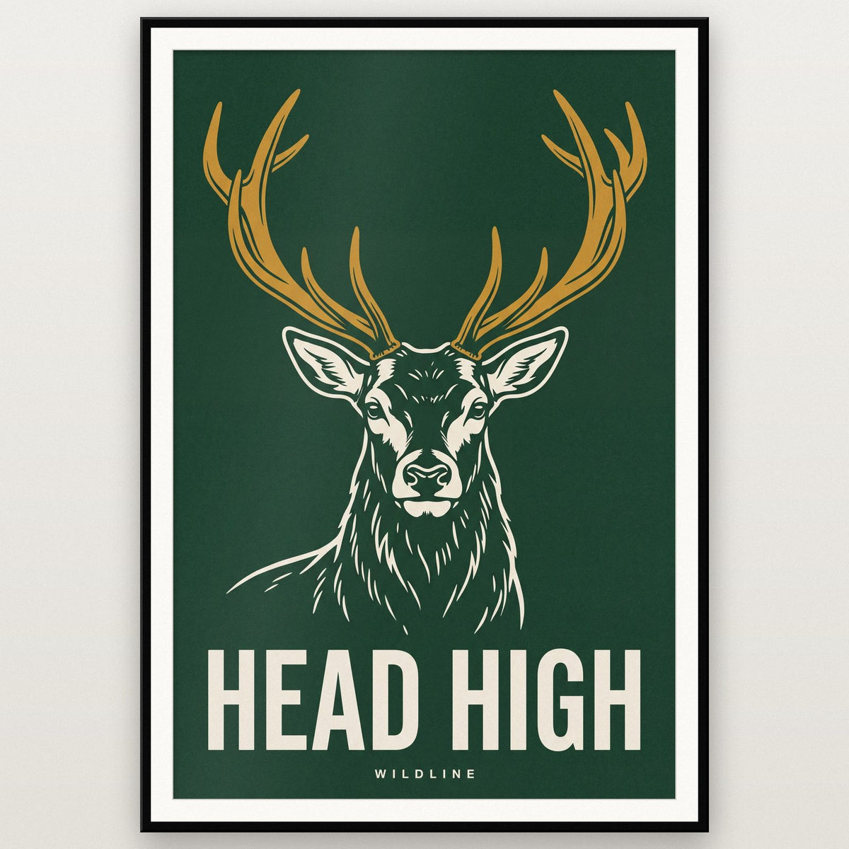 Head High Stag Art Print