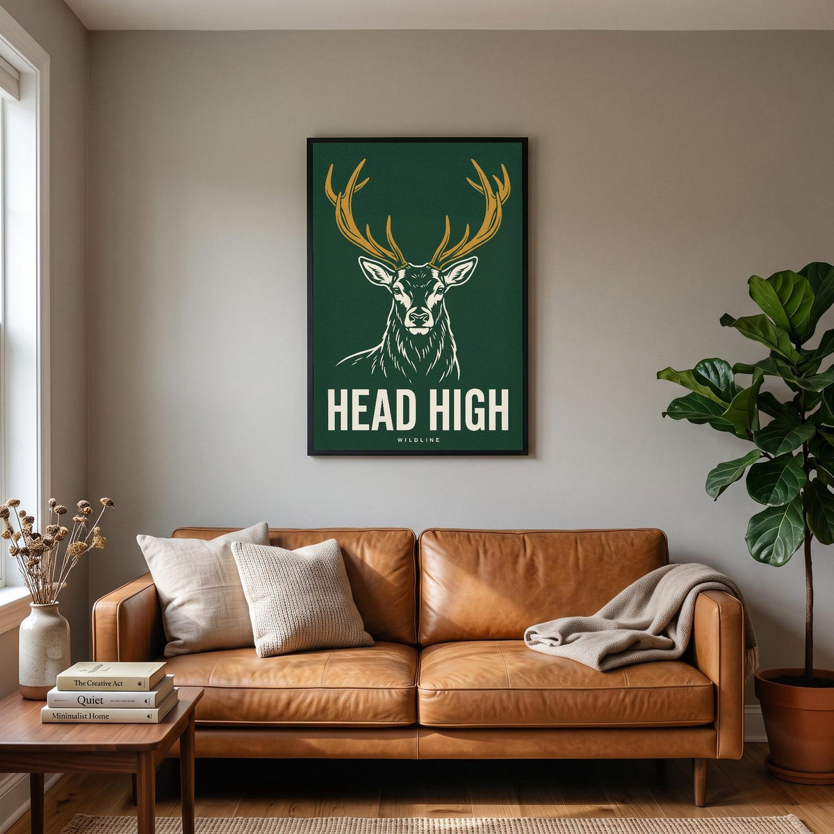 Head High Stag Art Print