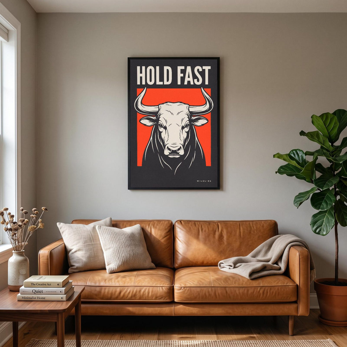 Hold Fast Bull Art Print