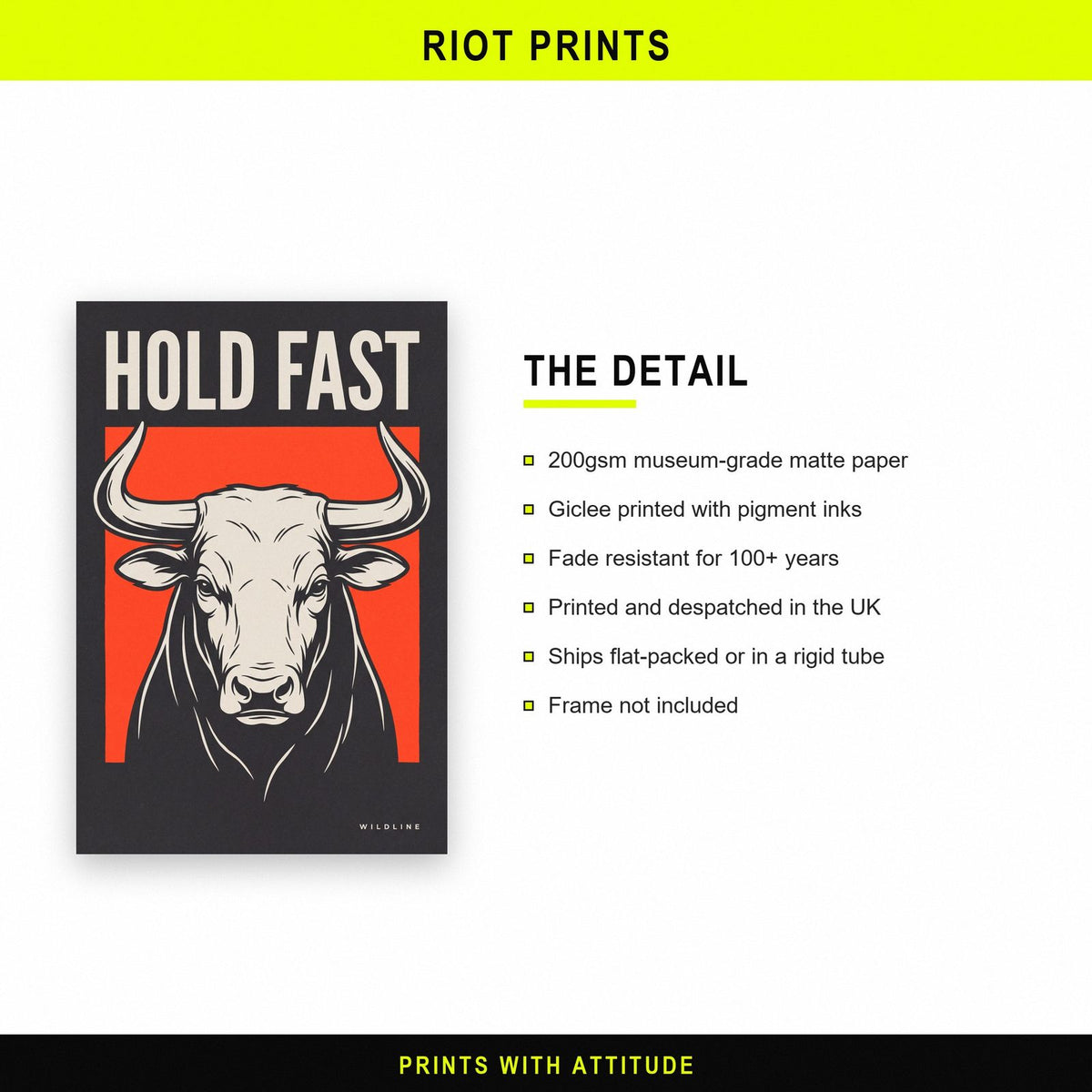 Hold Fast Bull Art Print
