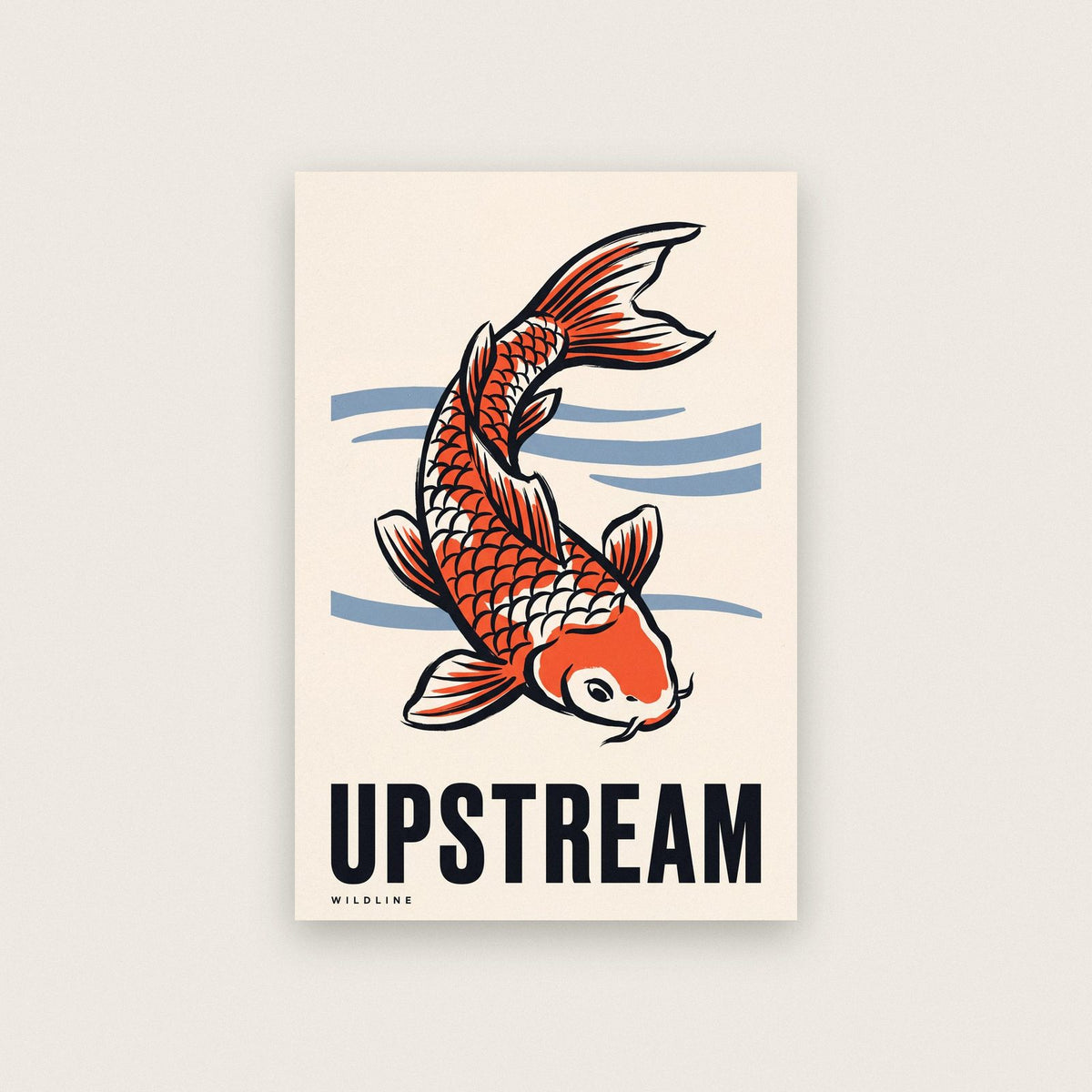 Upstream Koi Art Print