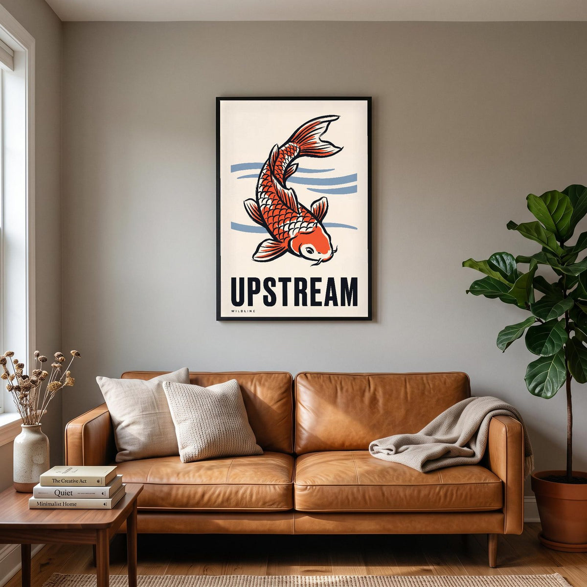 Upstream Koi Art Print