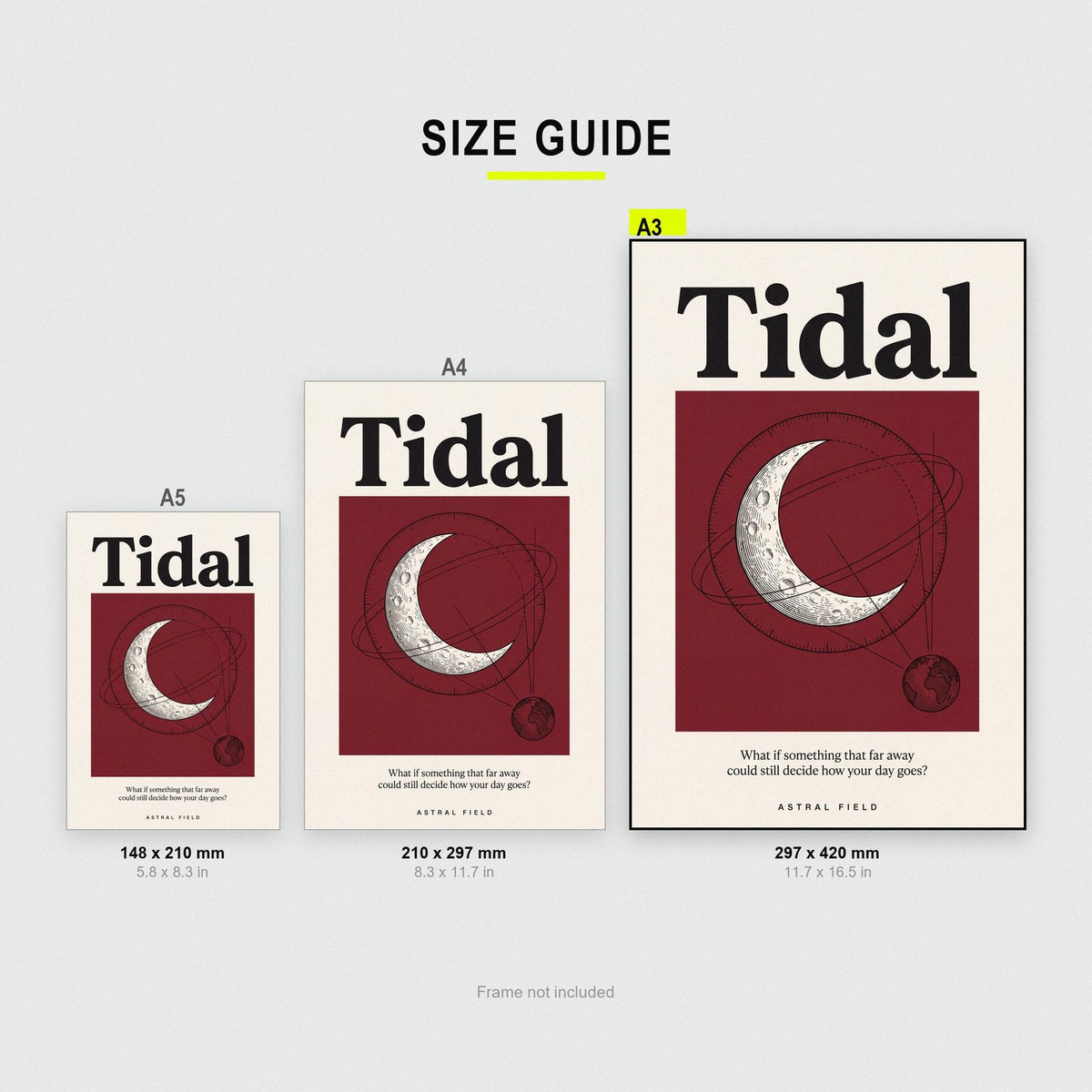 Tidal Astral Field Moon Art Print