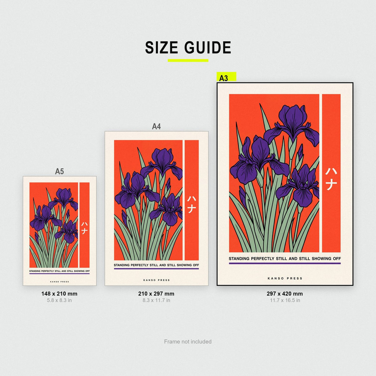 Hana Iris Japanese Minimal Art Print