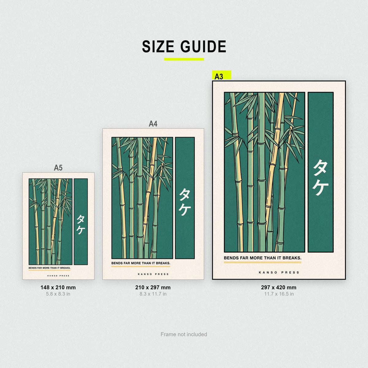 Take Bamboo Japanese Minimal Art Print